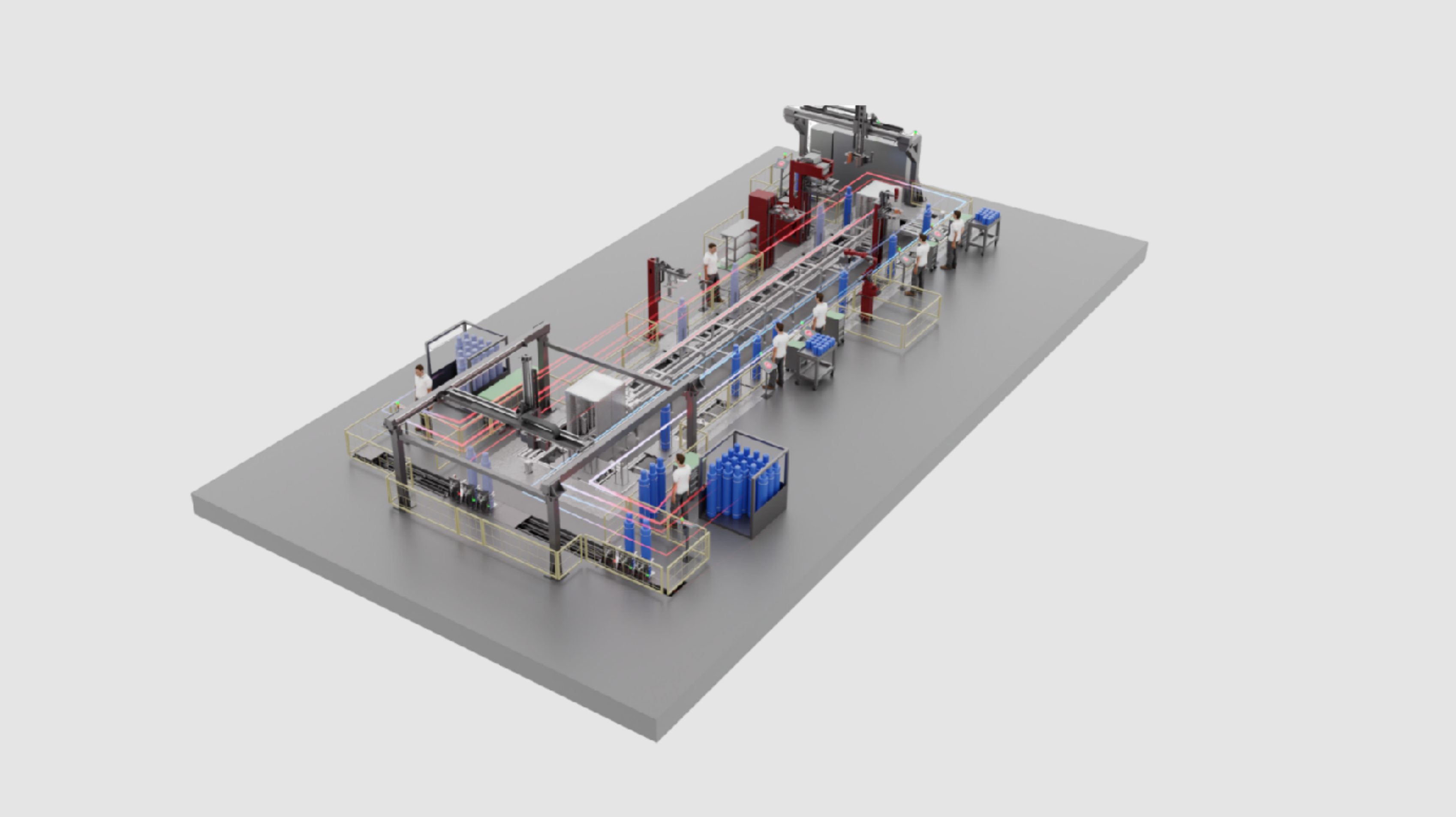 气瓶检测包装-特气气瓶检测包装线